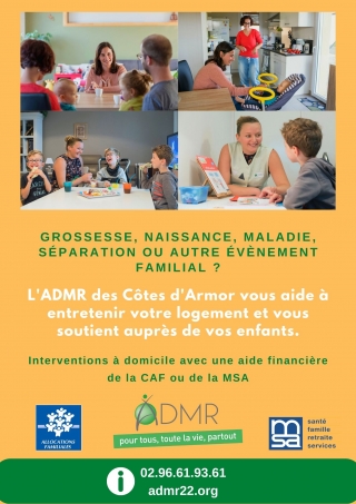 Les prestations du service Enfance Famille de l'ADMR